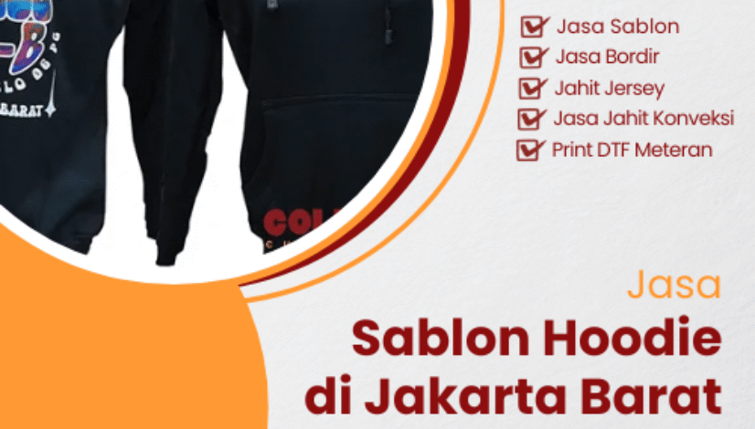 Jasa sablon hoodie di Jakarta Barat