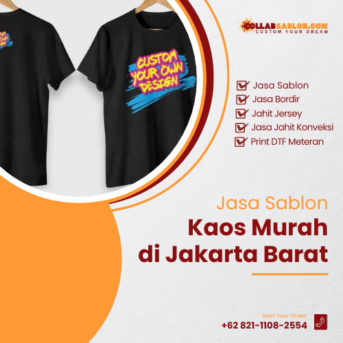 Jasa sablon kaos murah di Jakarta Barat