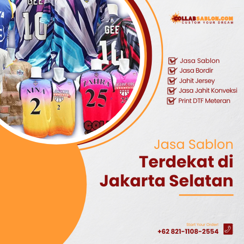 Jasa sablon terdekat di Jakarta Selatan