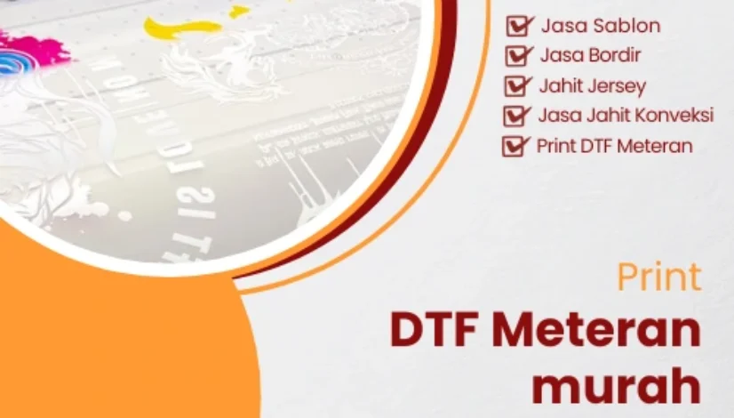 Print DTF meteran murah