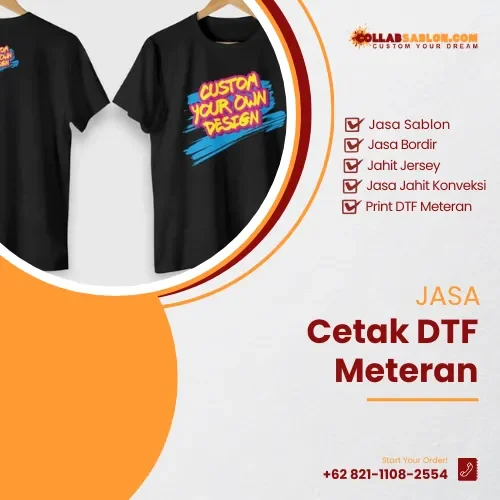 Jasa Cetak DTF Meteran