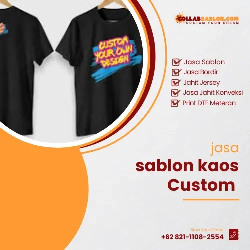 Jasa Sablon Kaos Custom