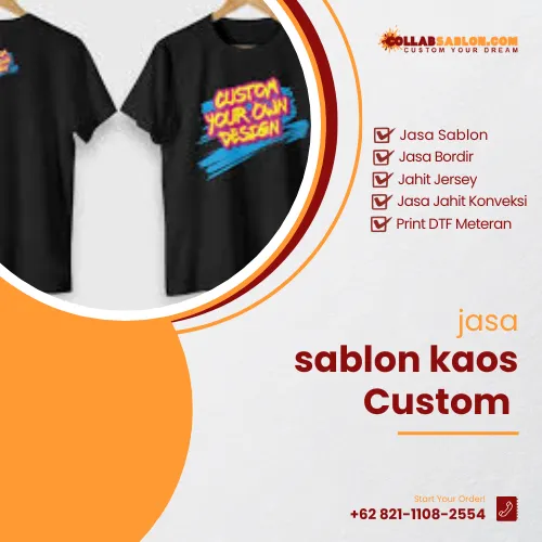 Jasa Sablon Kaos Custom