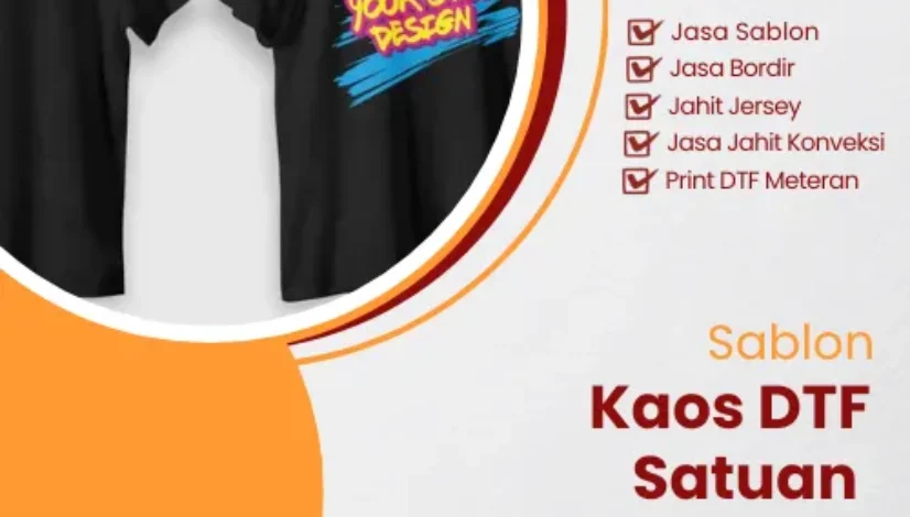 Sablon Kaos DTF Satuan