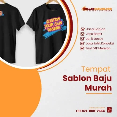 Tempat Sablon Baju Murah