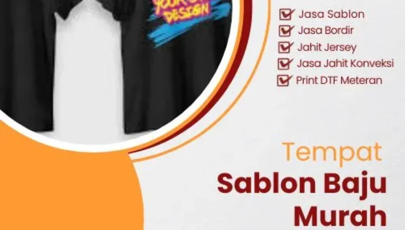 Tempat Sablon Baju Murah