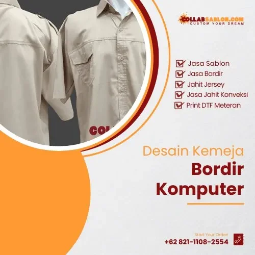Desain Kemeja Bordir Komputer