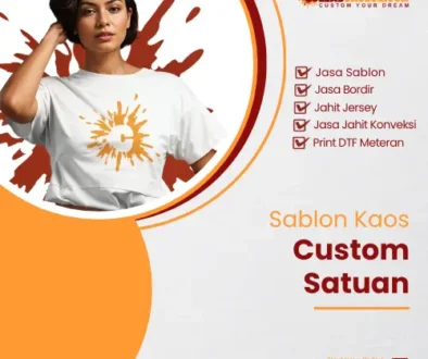 Sablon Kaos Custom Satuan