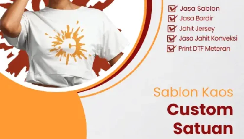 Sablon Kaos Custom Satuan
