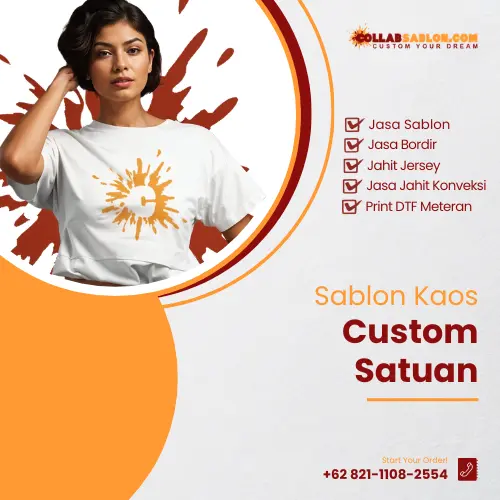 Sablon Kaos Custom Satuan