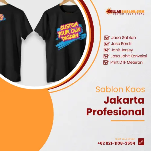 Sablon Kaos Jakarta Profesional