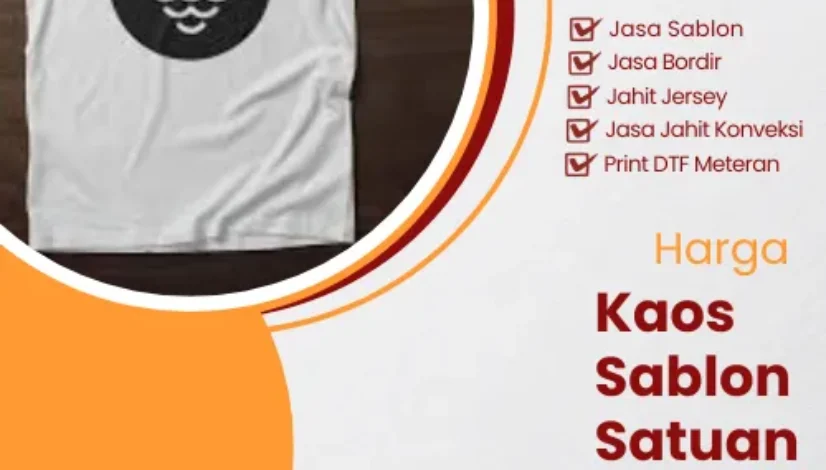 Harga Kaos Sablon Satuan