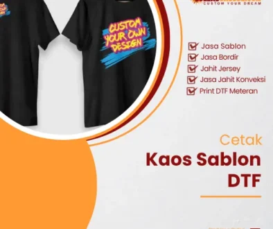 Cetak Kaos Sablon DTF