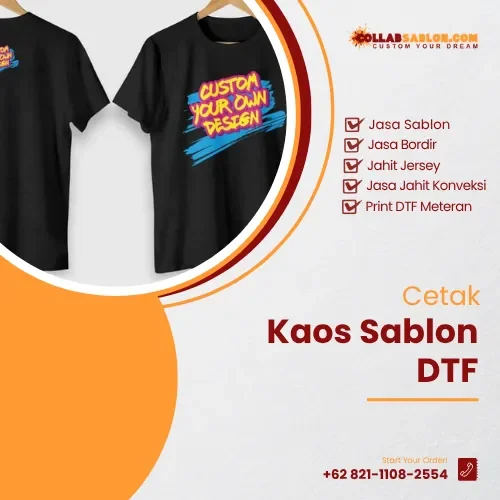 Cetak Kaos Sablon DTF